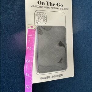 “On the go “vegan leather /multi slot/self adhesive/ ID, credit/gift card holder